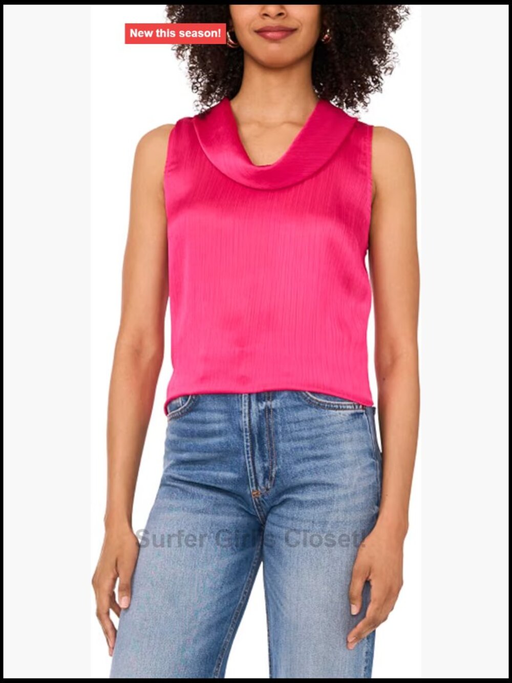 Sleeveless Cowl Neck Crêpe De Chine Blouse Top